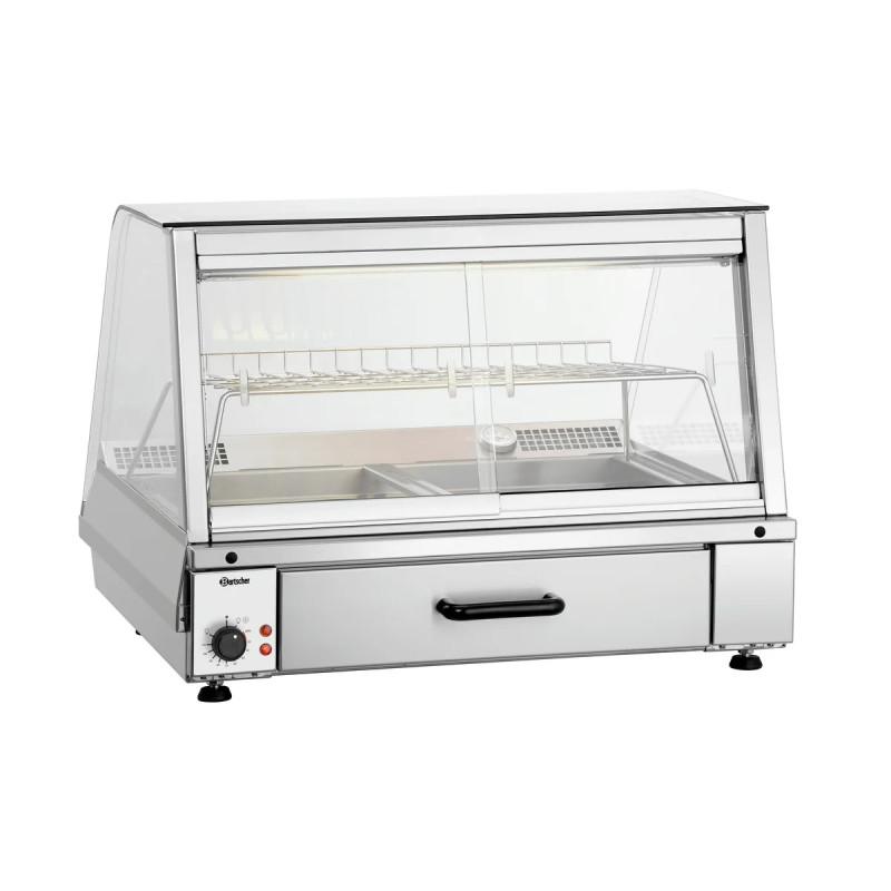 Hot Display Unit GN2110-R – Sliding Glass Door | bartscher