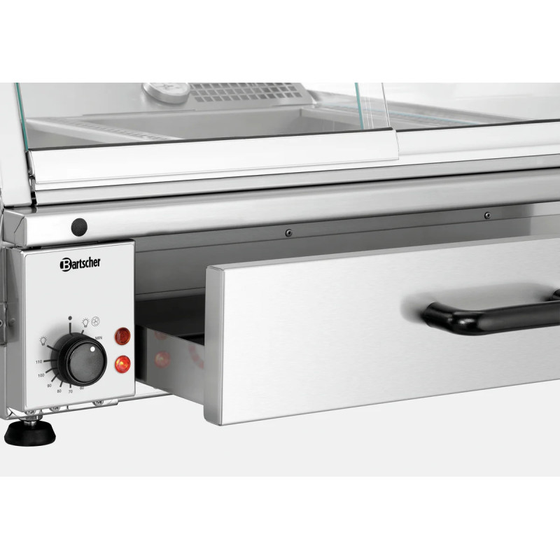 Vitrine chauffante GN2110-R porte coulissante | bartschER