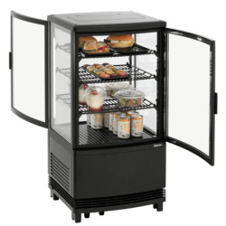 Mini-Kühlvitrine 64L2T schwarz – doppelt verglast | bartscher