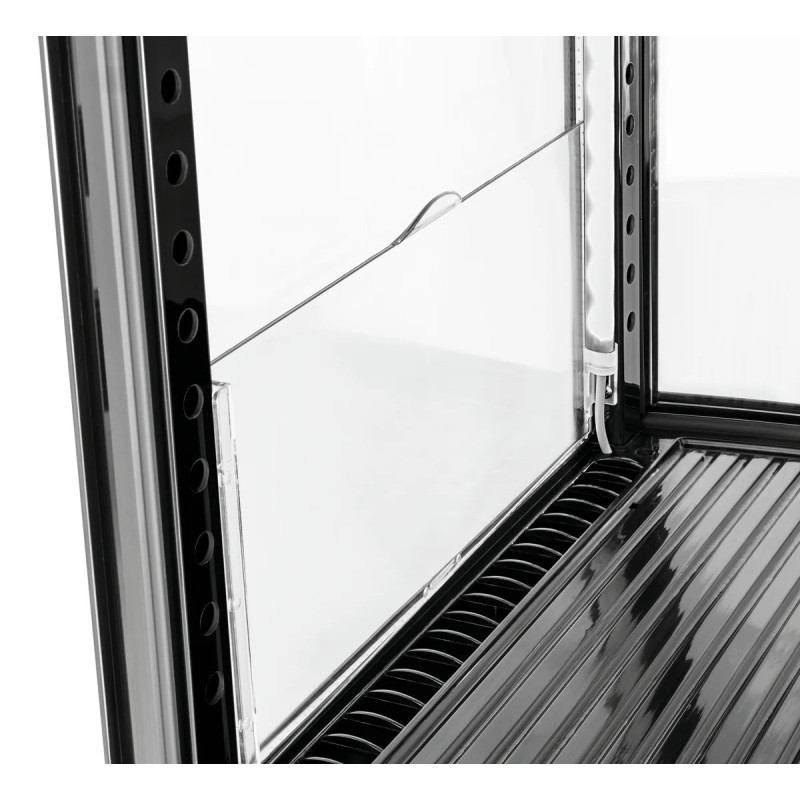 Mini-Kühlvitrine 64L2T schwarz – doppelt verglast | bartscher