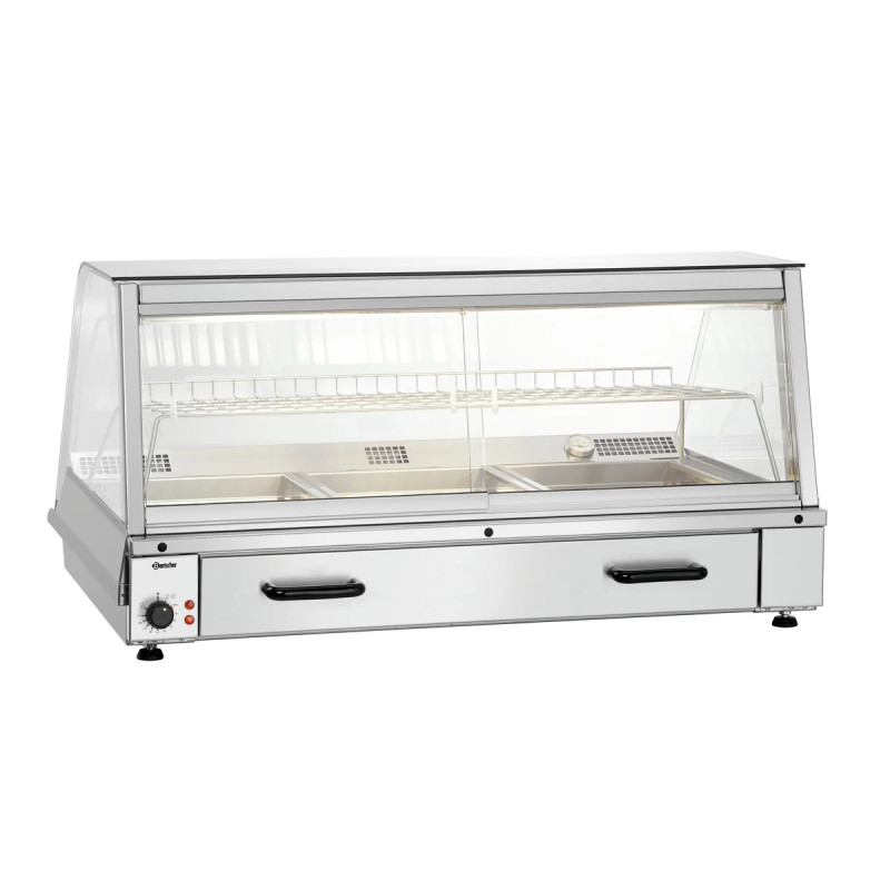 Vitrine chauffante GN3110-R avec porte coulissante | bartschER