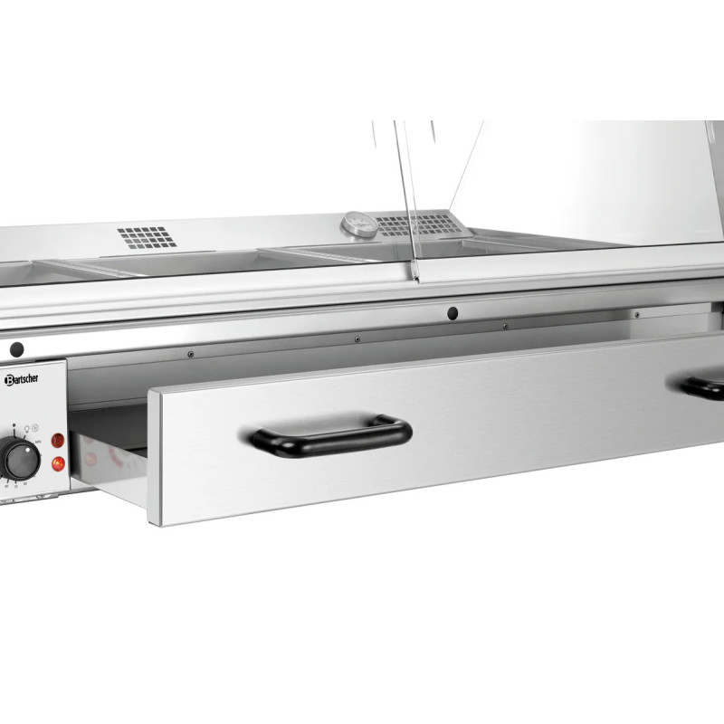Vitrine chauffante GN3110-R avec porte coulissante | bartschER