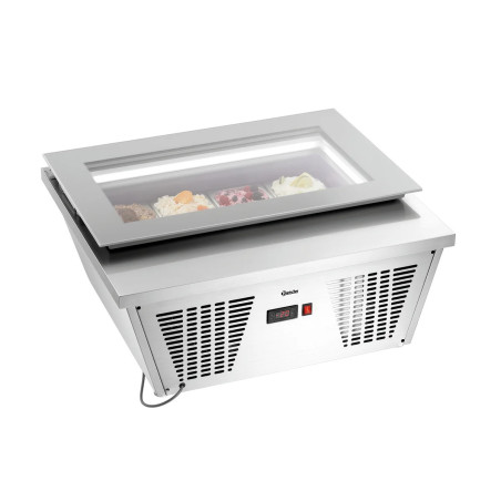 Ice cabinet 4x6.5L-F – LED Glass Lid Cooling | bartscher