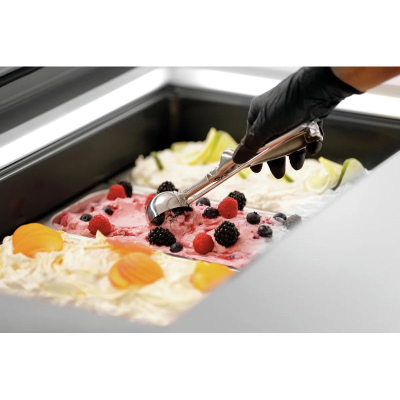 Eisvitrine 4x6,5L-F – LED-Beleuchtung & Edelstahl | bartscher