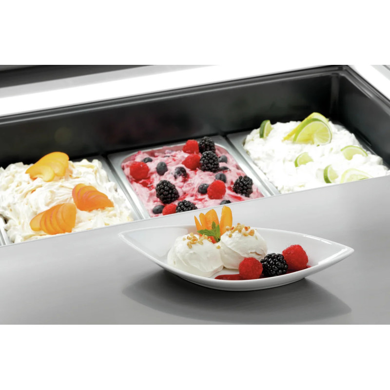 Eisvitrine 4x6,5L-F – LED-Beleuchtung & Edelstahl | bartscher