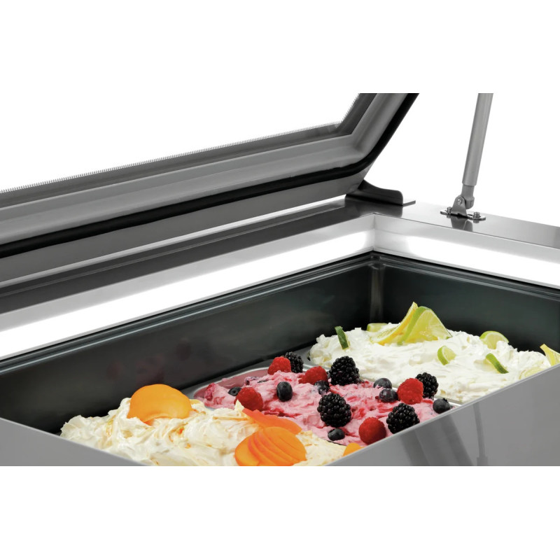 Eisvitrine 4x6,5L-F – LED-Beleuchtung & Edelstahl | bartscher