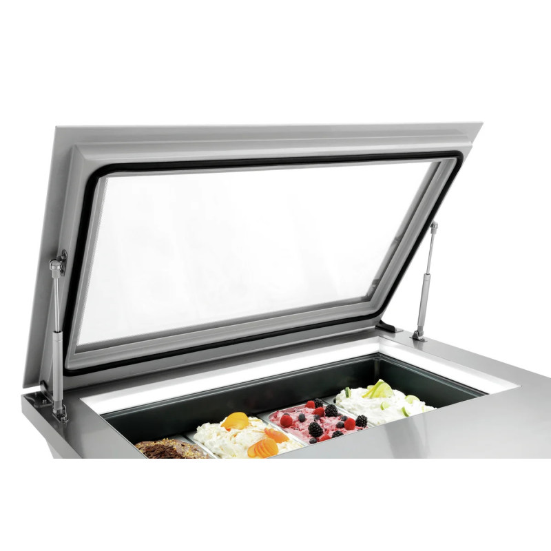 Eisvitrine 4x6,5L-F – LED-Beleuchtung & Edelstahl | bartscher