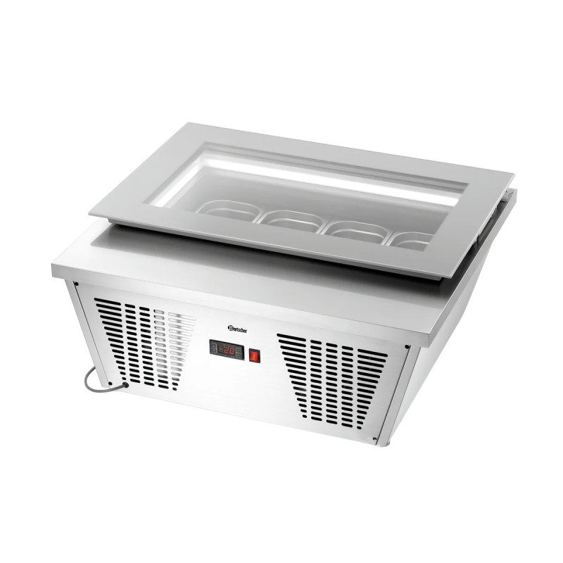 Eisvitrine 4x6,5L-F – LED-Beleuchtung & Edelstahl | bartscher