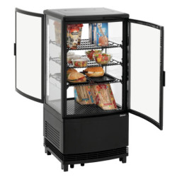 Mini-Kühlvitrine 75L2T schwarz – digitale Temperatur | bartscher