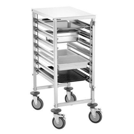 Chariot à étagères 7GN1/1 inox 1000mm – bart­scher