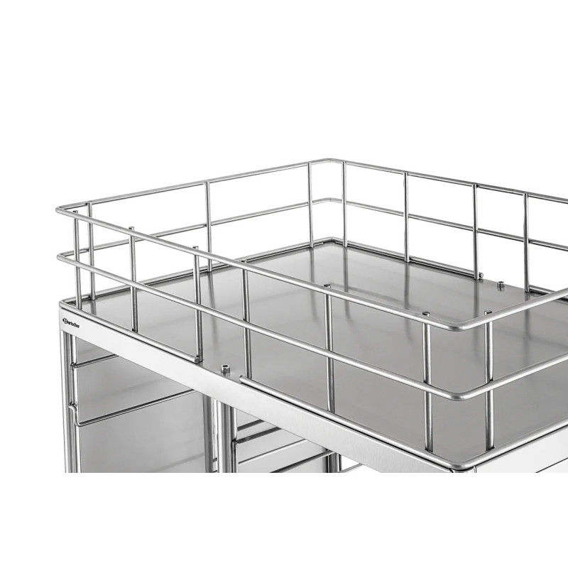 Tablettwagen 16KN – 10 kg Traglast, Edelstahl | bartscher