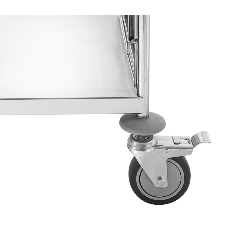 Tablettwagen 16KN – 10 kg Traglast, Edelstahl | bartscher