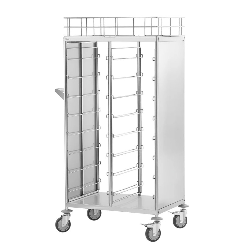 Tray trolley 16KN – Stainless steel, 8 kg capacity | bartscherr