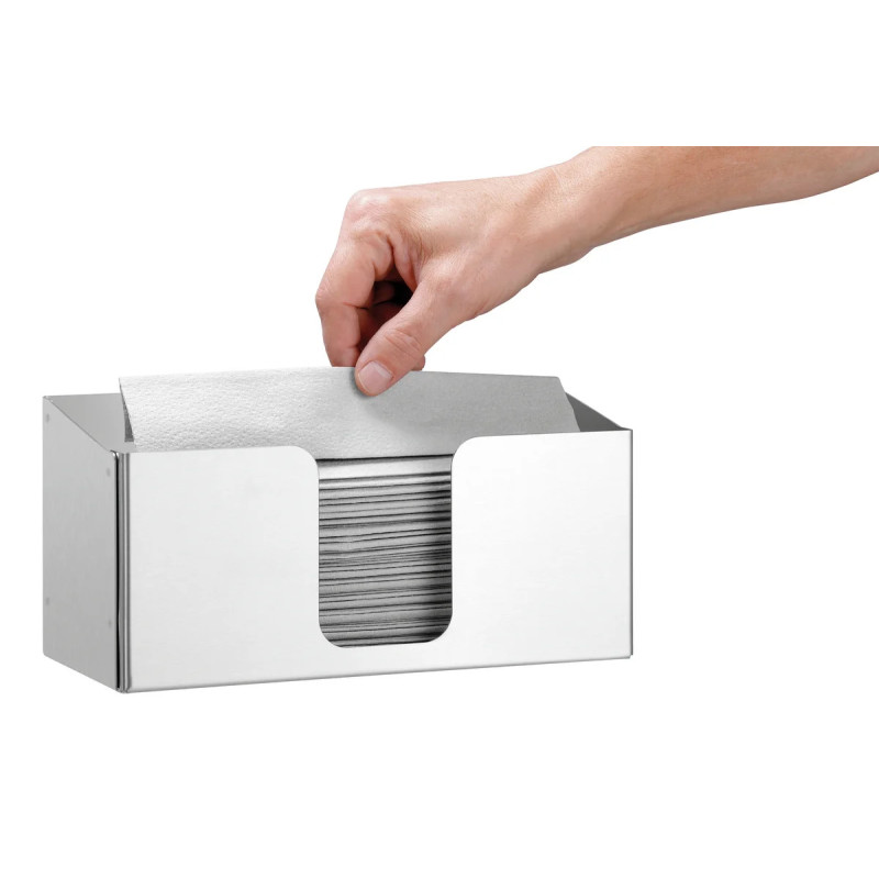 Distributeur serviettes papier mural inox 270mm | bartsch er