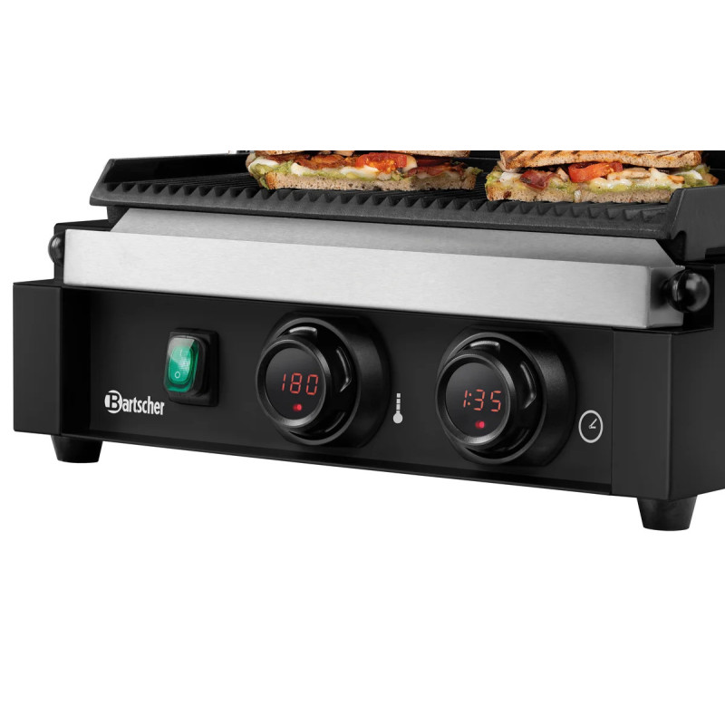 Kontaktgrill Panini-MDI 1R S – programmierbar, 2200 W | bartscher