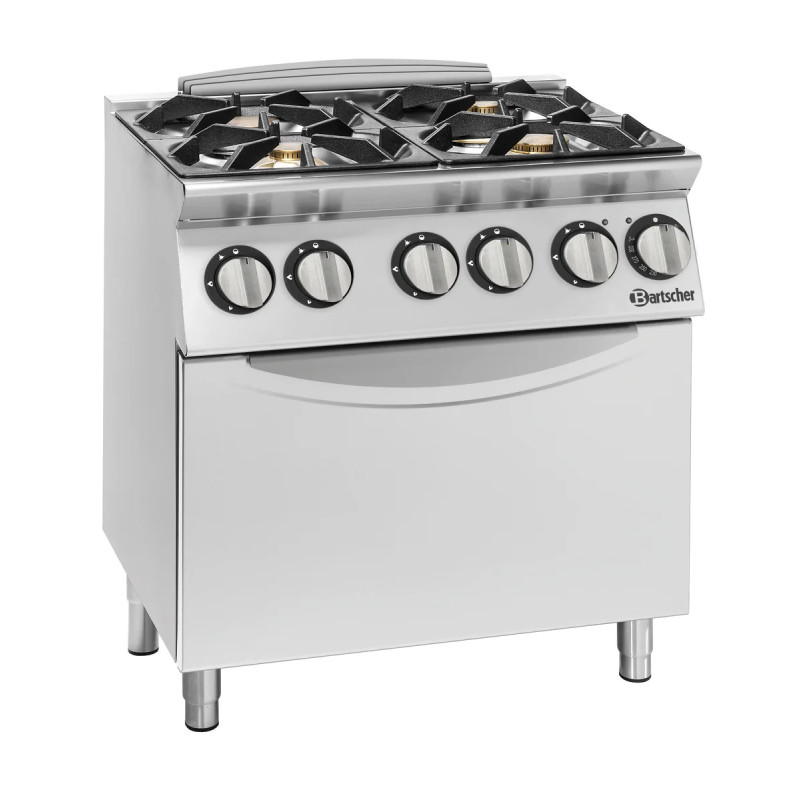 Cuisinière gaz 4 brûleurs 900 Bartscher – 32000W