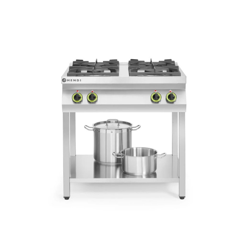 Gasherd Kitchen Line 4-flammig – 19 kW Leistung | hendi