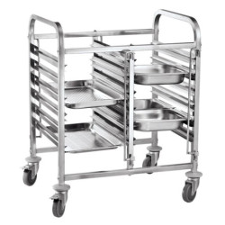 Transportwagen doppelt 12xGN1/1 – stabil & sicher | hendi
