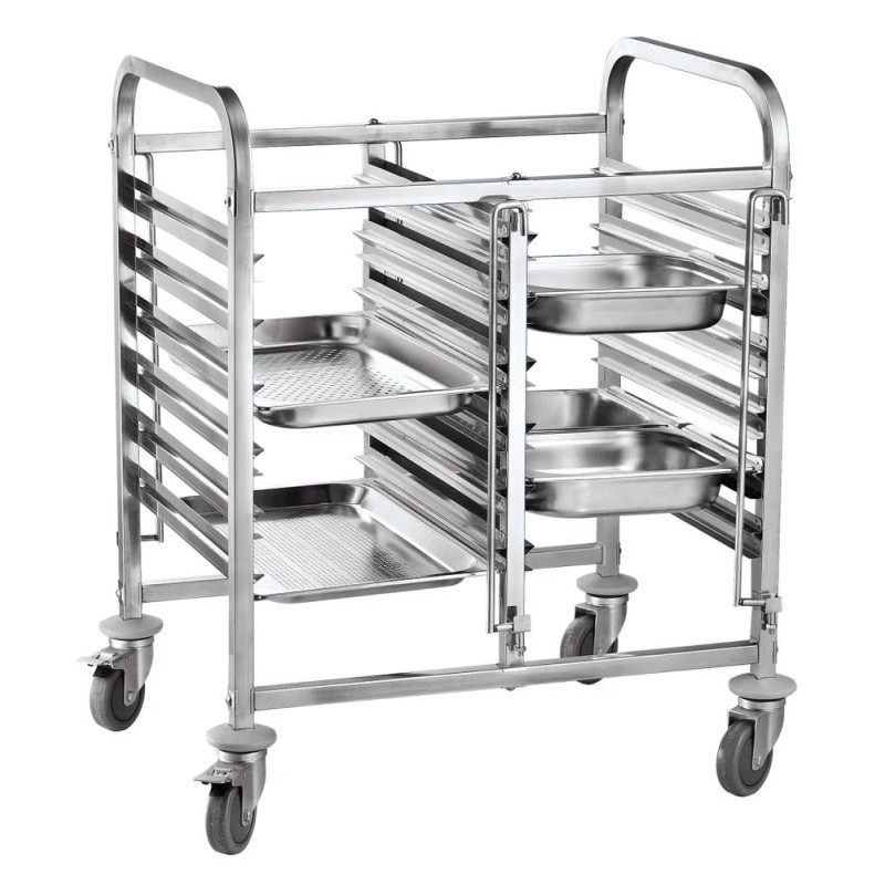 Transportwagen doppelt 12xGN1/1 – stabil & sicher | hendi