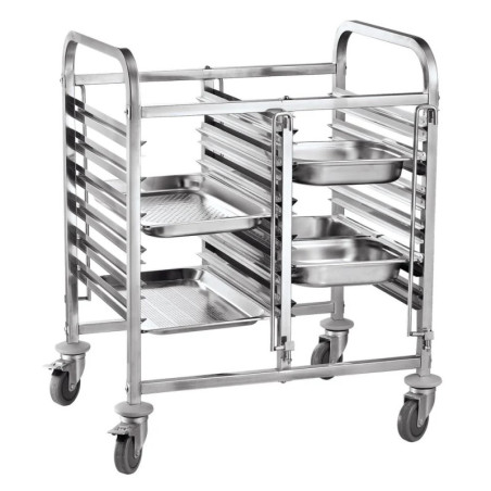 Transportwagen doppelt 12xGN1/1 – stabil & sicher | hendi