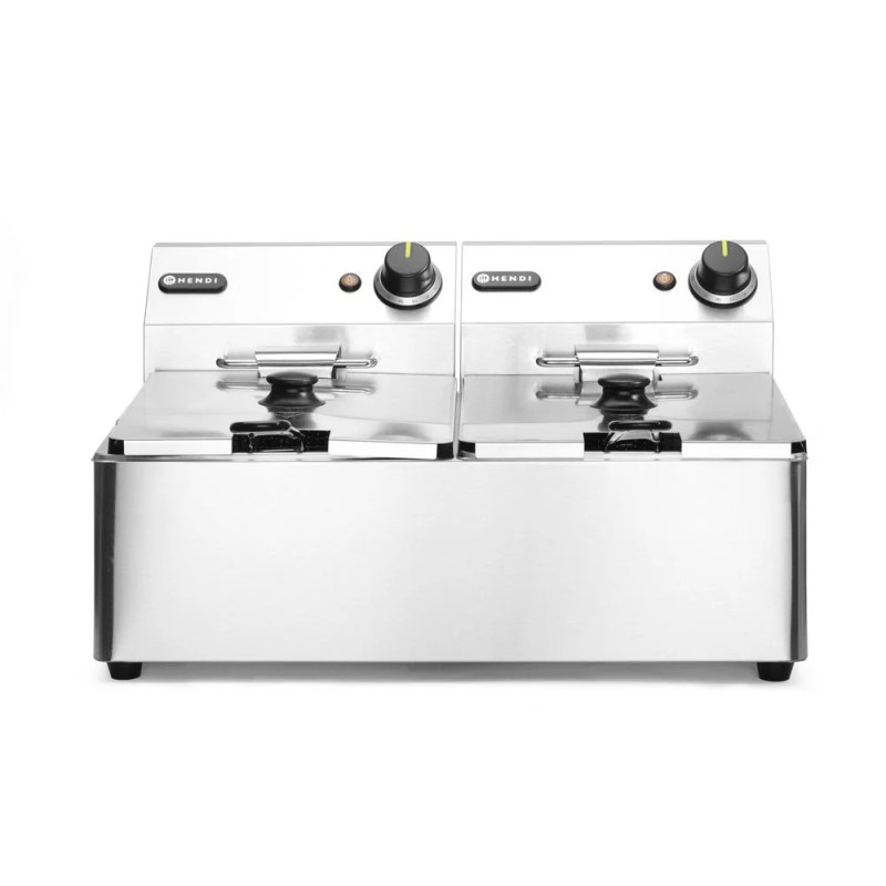 Friteuse double 2x6L inox – Puissance 6600W | hendi