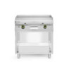 Plaque de cuisson gaz lisse 800x700 mm – sécurité HENDI