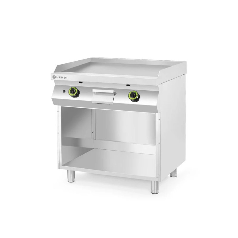 Gasgrillplatte glatt mit geschlossenem Unterschrank | hendi