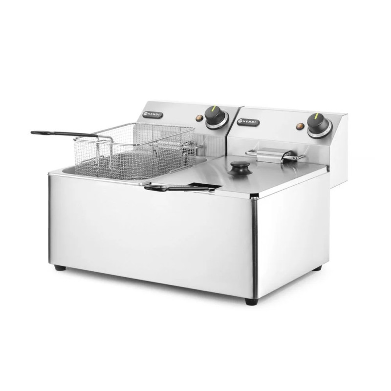 Friteuse 2x 8L Kitchen Line – Puissante et robuste | hendi