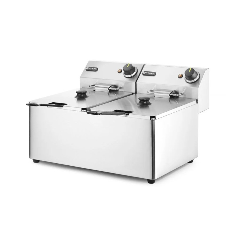 Friteuse 2x 8L Kitchen Line – Puissante et robuste | hendi