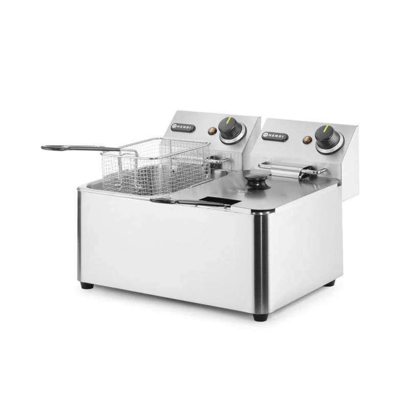 Friteuse Kitchen Line 2x4L inox – Puissance 6000W | hendi