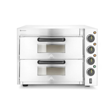 Double deck pizza oven 3000W – Compact design | hendi