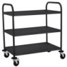 Serving Trolley matt black – Quiet Shelves, Durable | hendi