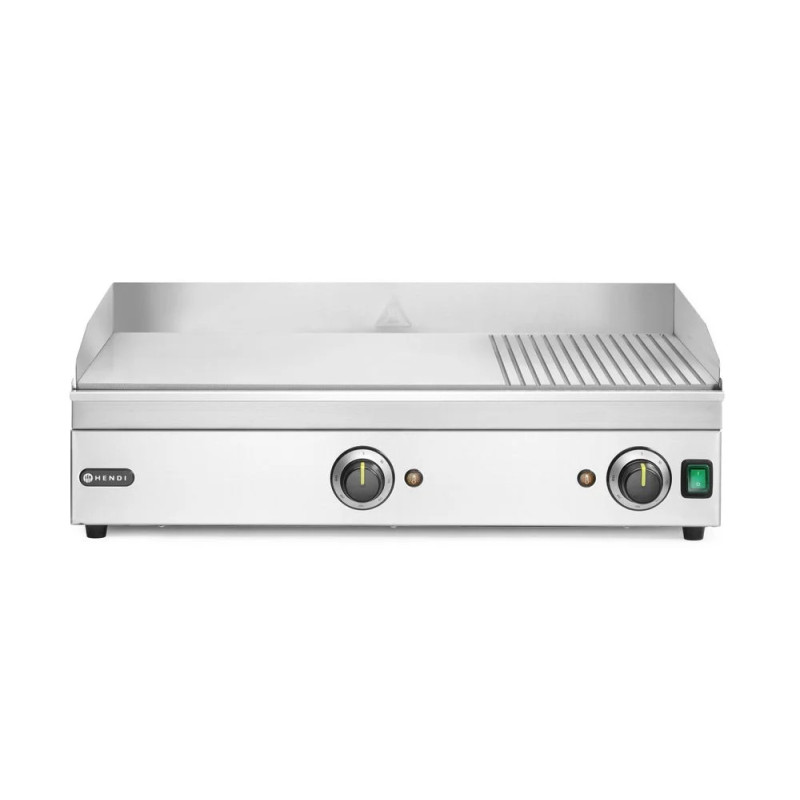 Grillplatte 1/3 gerillt – 8 mm Stahlplatte | hendi