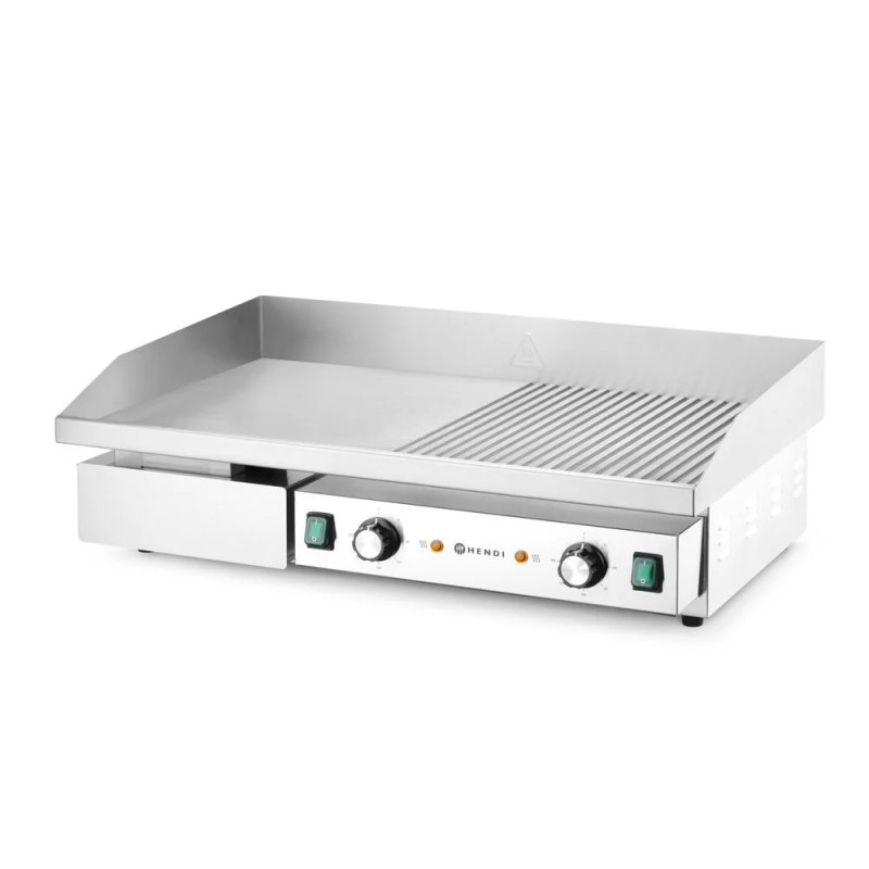 Grill halb glatt/gerippt 717x383 mm – stufenlos regelbar | hendi