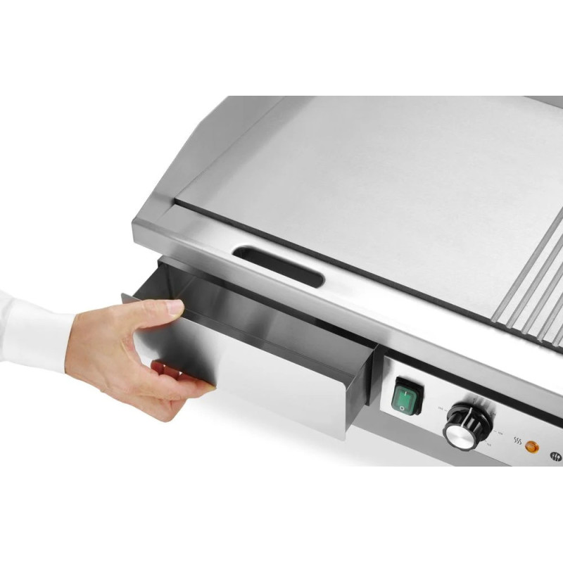 Grill halb glatt/gerippt 717x383 mm – stufenlos regelbar | hendi