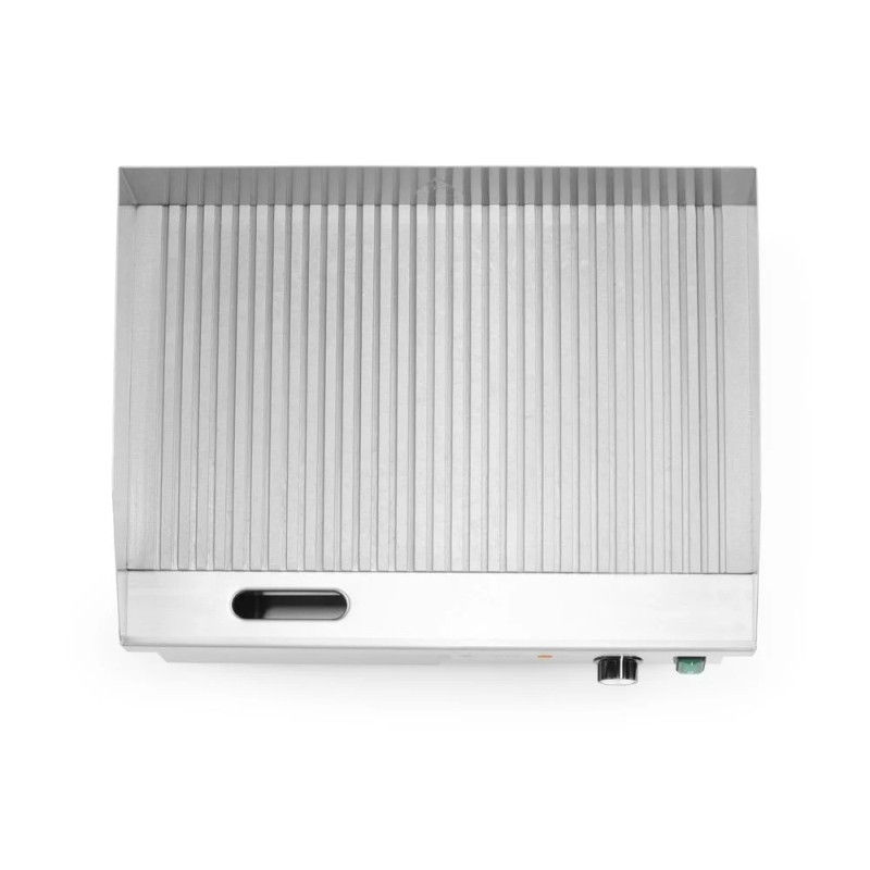 Grill rainuré acier inox 3000W – hendi 154984