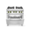 Cuisinière gaz 4 feux avec four convection GN 1/1 – hendi