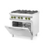 Cuisinière gaz 4 feux avec four convection GN 1/1 – hendi
