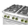 Cuisinière gaz 4 feux avec four convection GN 1/1 – hendi
