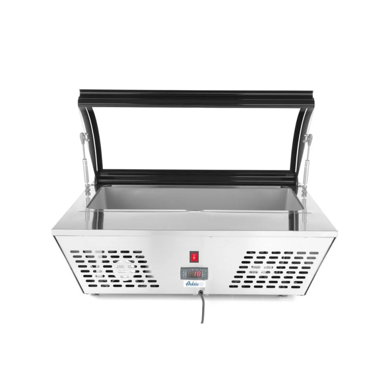 Aufsatz-Salatvitrine – 0-3°C Kühlung | arktic 775x615x235mm