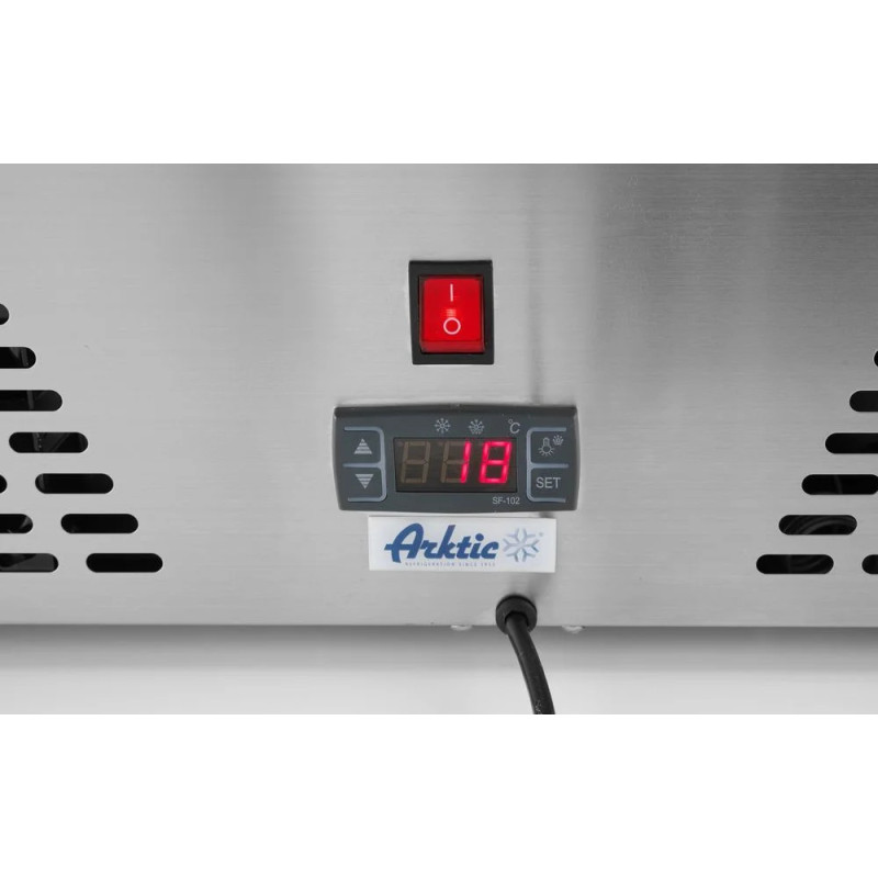 Aufsatz-Salatvitrine – 0-3°C Kühlung | arktic 775x615x235mm