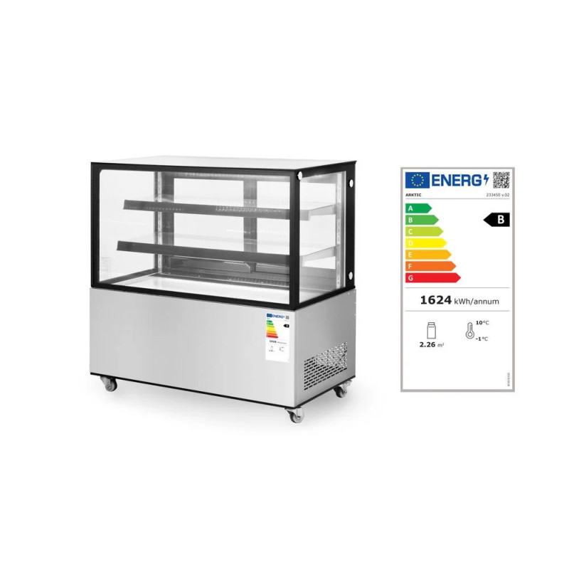 Kühlvitrine mit 2 Regalen – 610L, LED-Beleuchtung | arktic