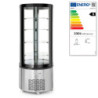 Round Cake Display – 360L Capacity, LED Lighting | arktic