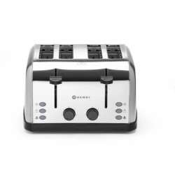 Toaster 4-fach mit extrabreiten Schlitzen – hendi 295x335x180mm