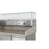 Pizzatisch dreitürig mit Kühlvitrine 380+40L | arktic