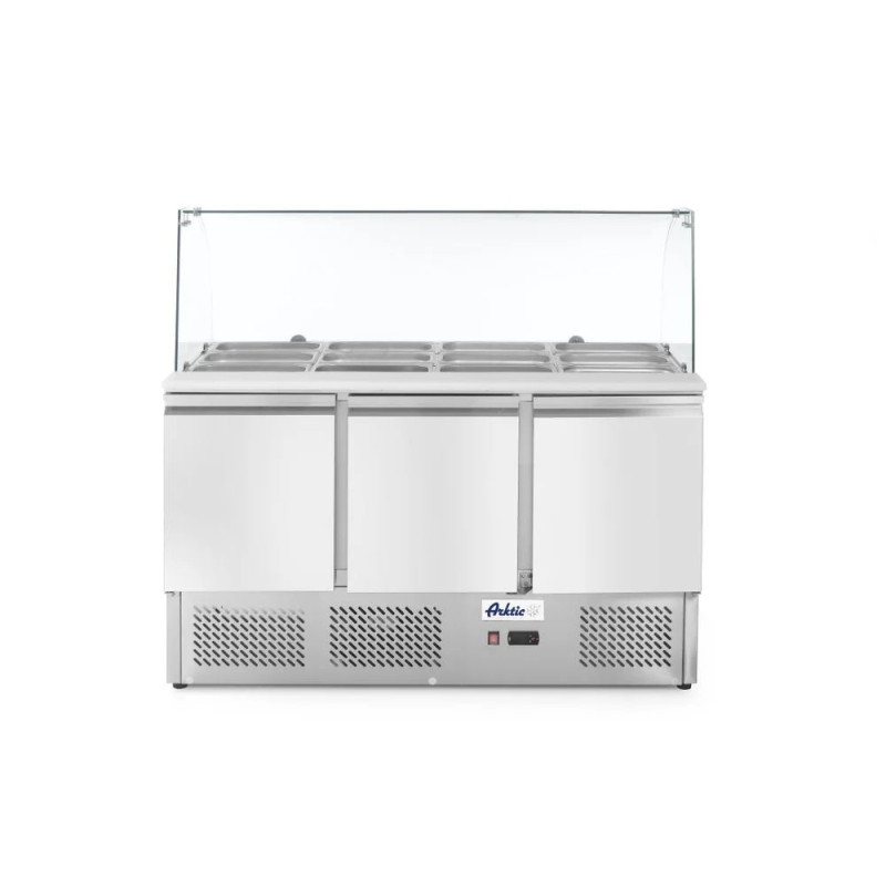 Three Door Salad Counter 380L – Glass Display | arktic