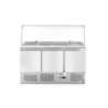 Saladette 3 portes 380L avec vitrine réfrigérée | arktic
