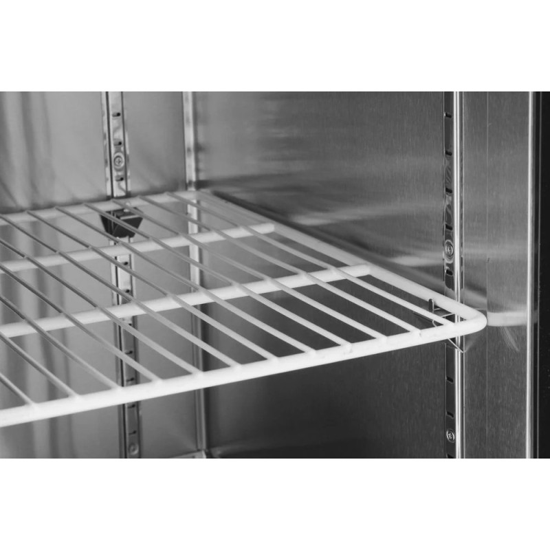 Tiefkühltisch zweitürig 220L – Edelstahl, 166L Volumen | arktic