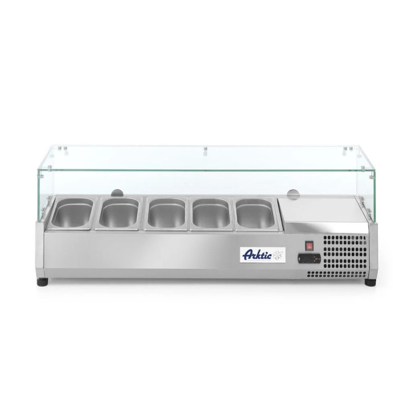 Aufsatz-Kühlvitrine Gastronorm 1/4 – Temperaturregulierung | arktic
