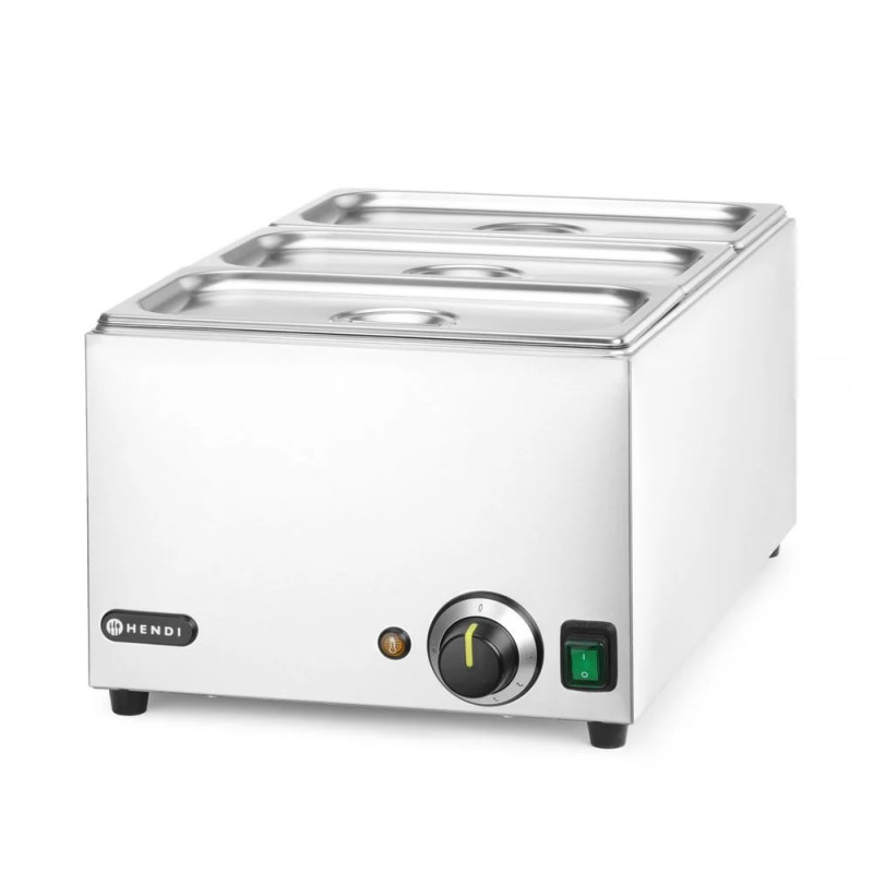 Bain-Marie Set mit 3 GN 1/3 Behältern – energiesparend | hendi
